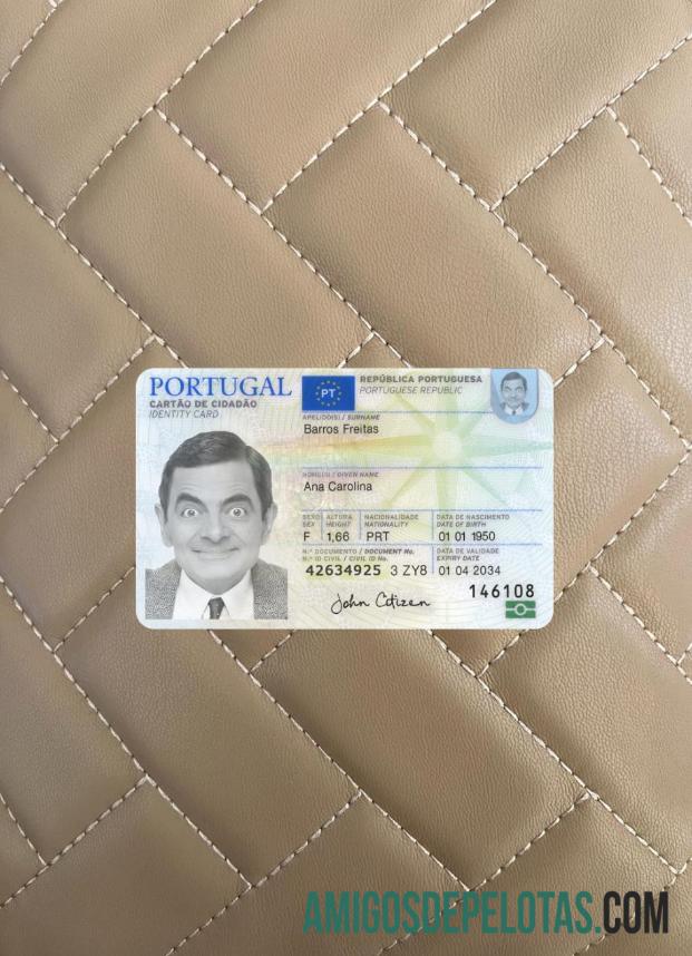 Portugal ID Card 2024 Present olhar de foto frente exemplo